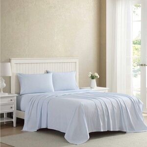 Bedford Skinny Blue Stripe Twin Sheets ~ Laura Ashley